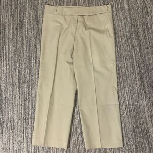 Mimi Maternity Womens Size Medium Chino Dress Pants‎ Tan Zip Spandex Stretch